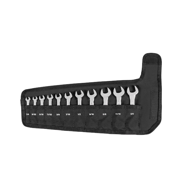 Stubby Combination Wrench Set with Pouch, 11-Piece (1/4 - 3/4 in.)